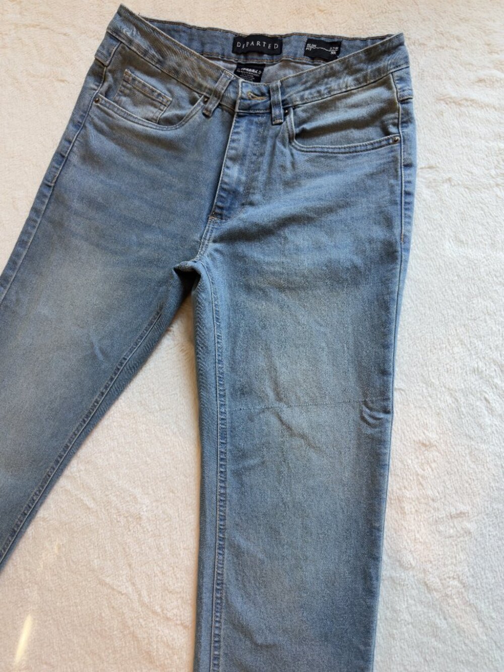 Departed Premium Denim Men's Slim Fit Jeans Blue Wash Size 32x30 ITEM2621